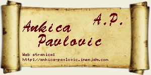 Ankica Pavlović vizit kartica